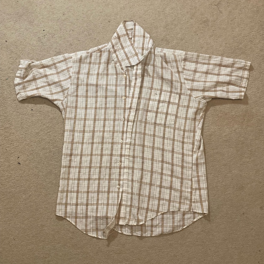 Vintage Button Up Short Sleeve Flannel